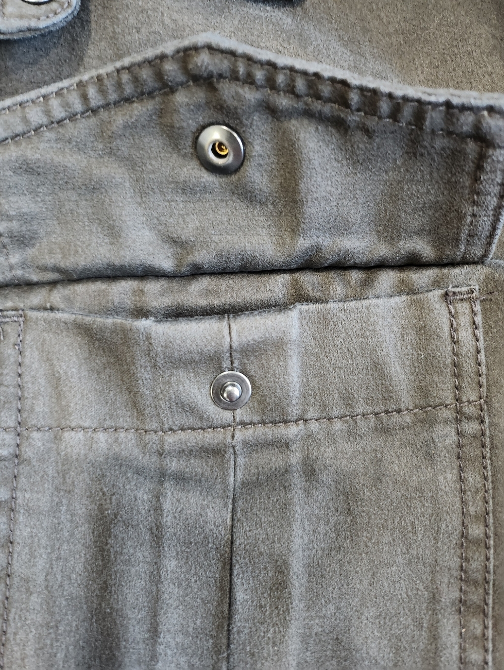 Ridgecut Toughwear Men's Medium Charcoal Gray Canvas Shirt Jacket Flannel Lined - Picture 4 of 13